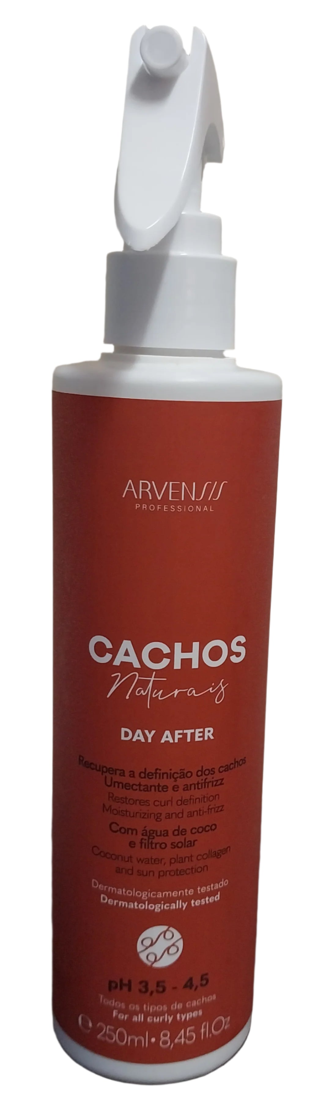 Cachos Naturais Day After Spray Curly Wavy Hair Finisher 250ml Arvensis