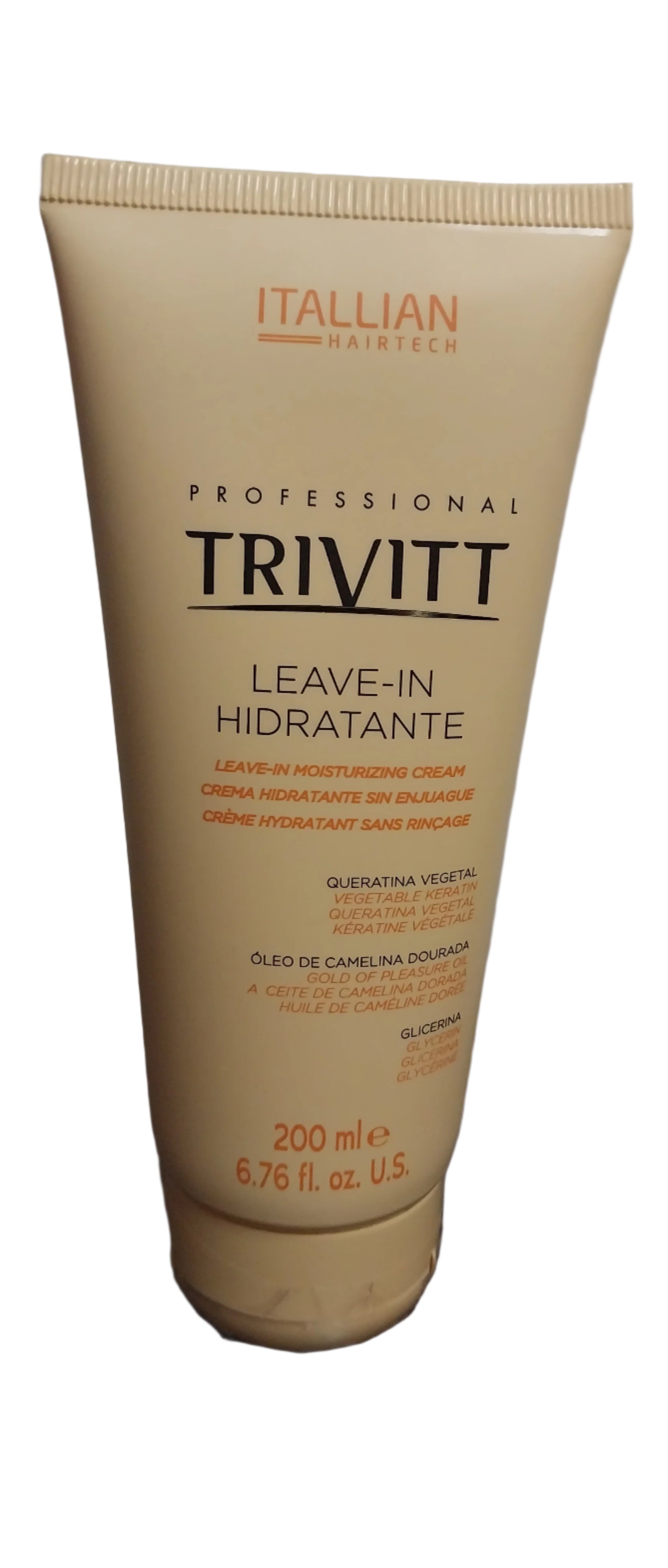 Trivitt Leave-in Moisturizing Keratin Cream Finisher 200ml - Itallian Hair Tech
