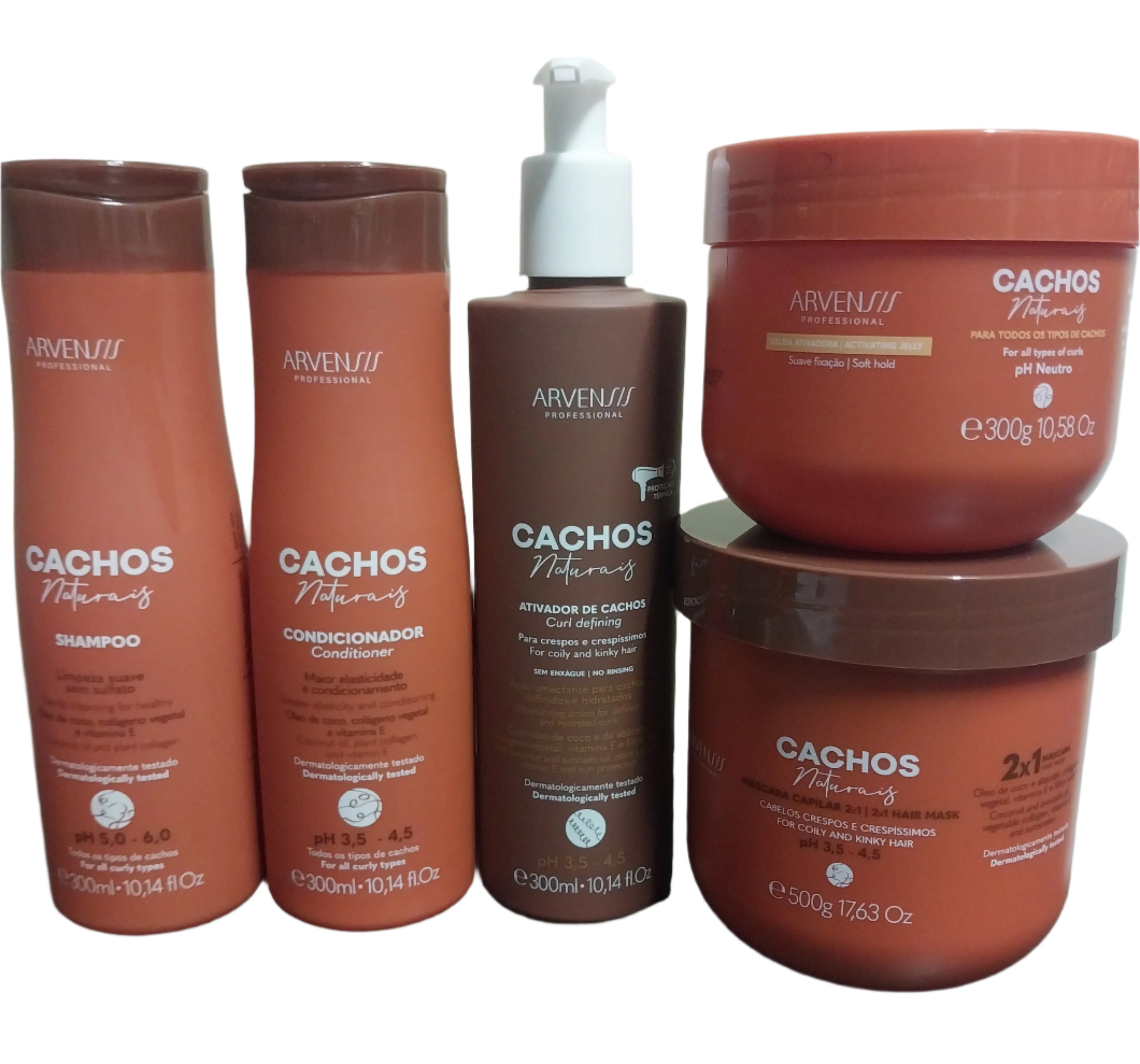 Cachos Naturais Home Care Curly Wavy Hair Maintenance Kit Arvensis