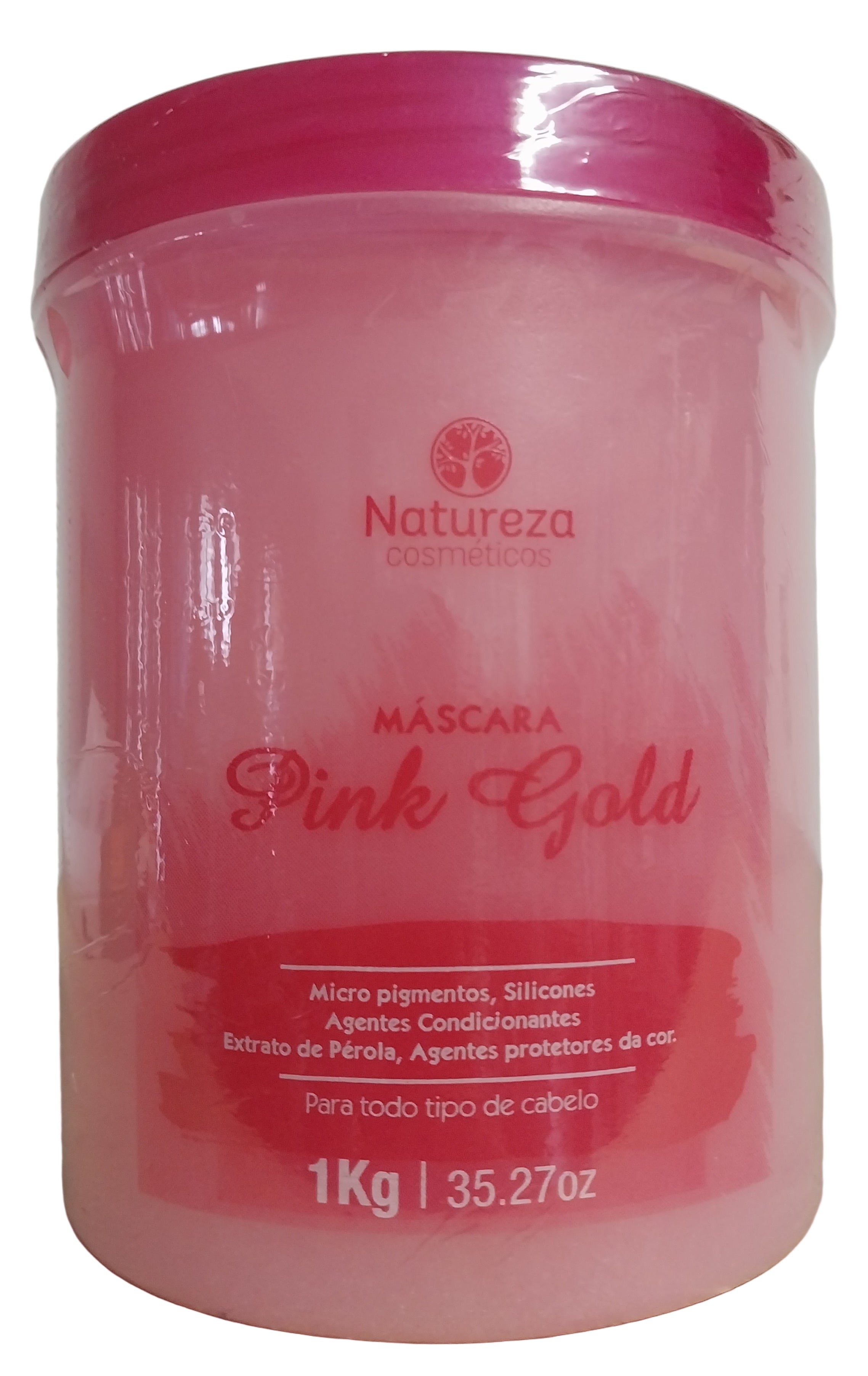 Professional Brazilian Hair Treatment Pink Gold Pearl Bath Mask 1Kg - Natureza
