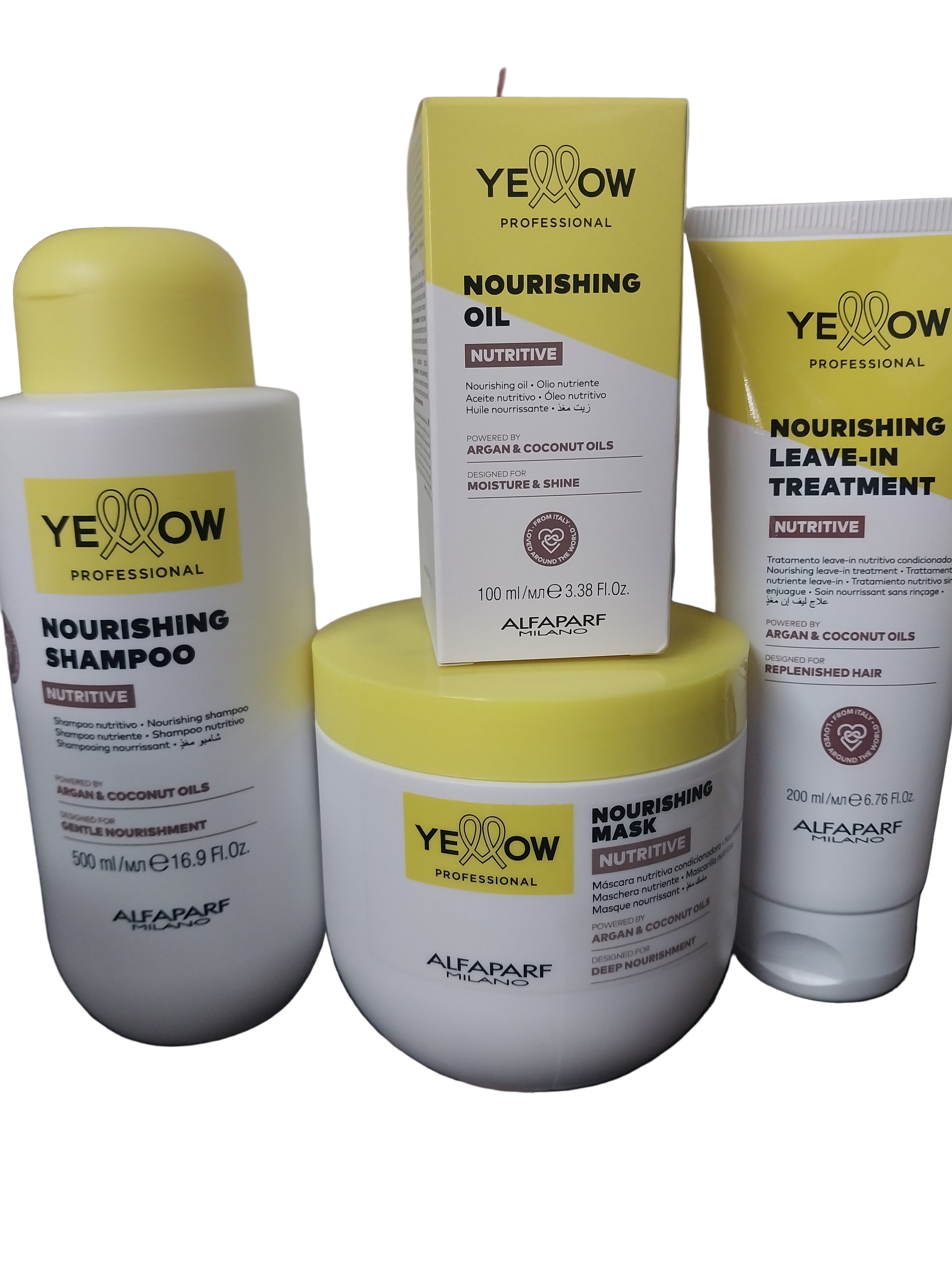 Nutritive Damaged Dry Hair Nourishing Treatment Home Care Kit Yellow
