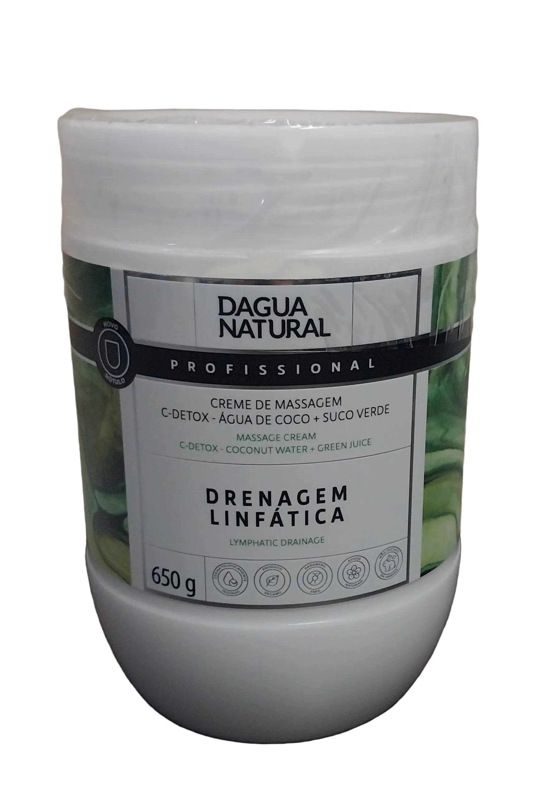 C-Detox Draining Body Massage Cream Antioxidant Skin Care 650g D'agua Natural