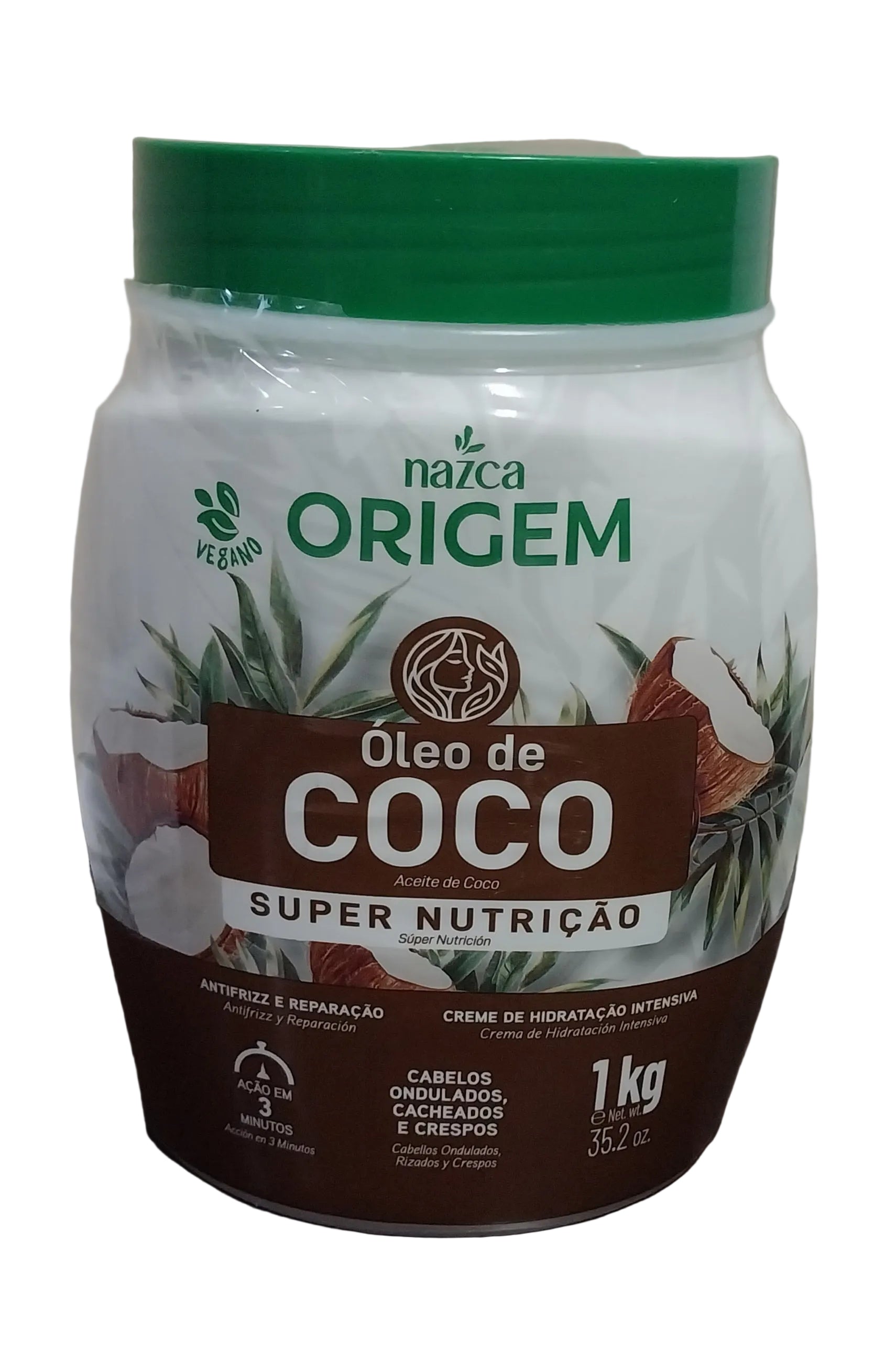 Origem Moisturizing Vegan Coconut Oil Intense Nourishing Mask 1kg - Nazca
