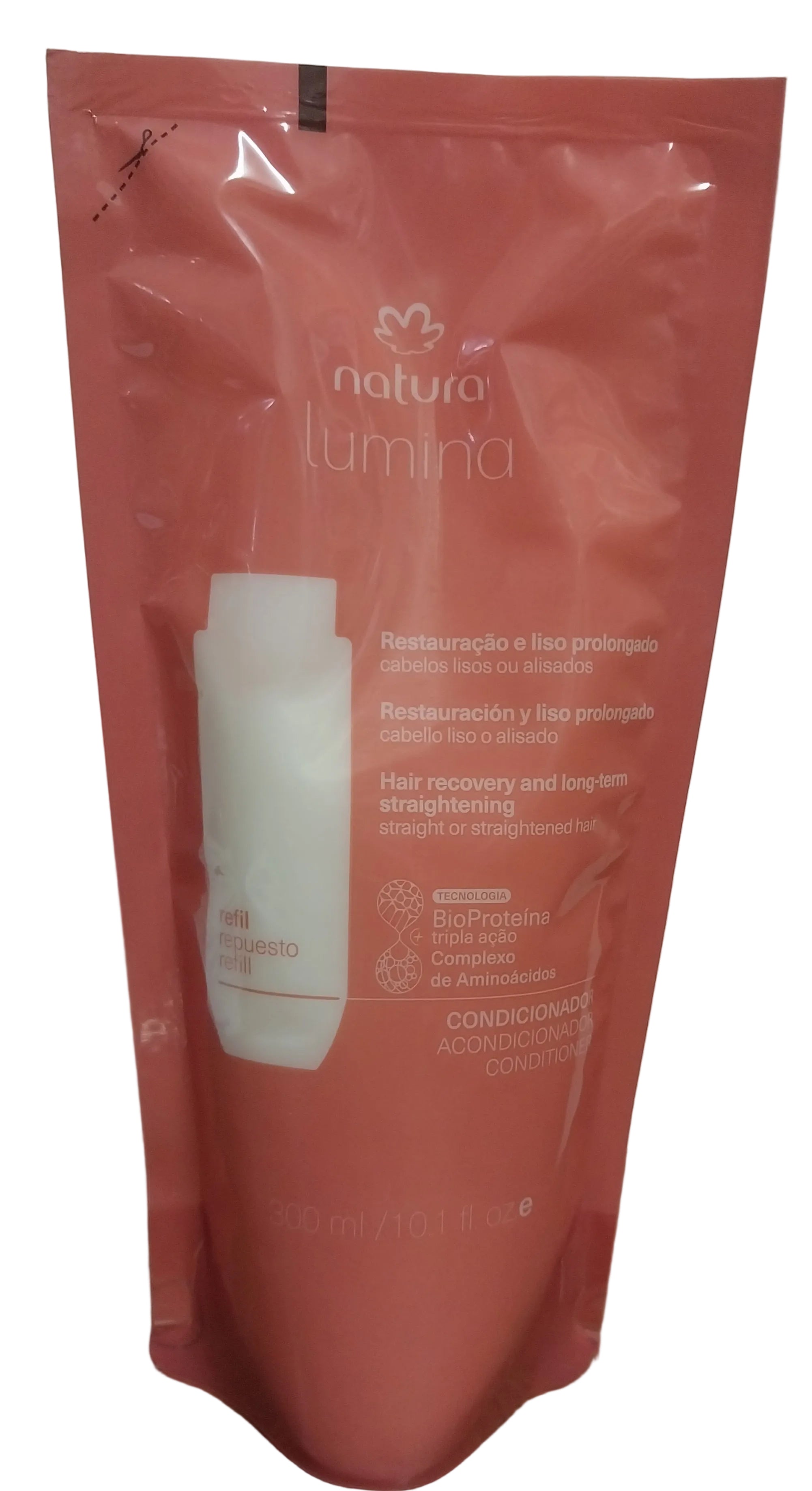 Natura LUMINA Cabelos Lisos / Recharge Après-Shampooing Protecteur Cheveux Plats - 300ml