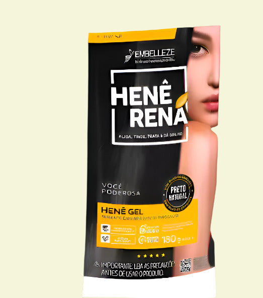 Lot of 5 Semprebella Hene Natural Black Hair Color Smoothing 180g Embelleze