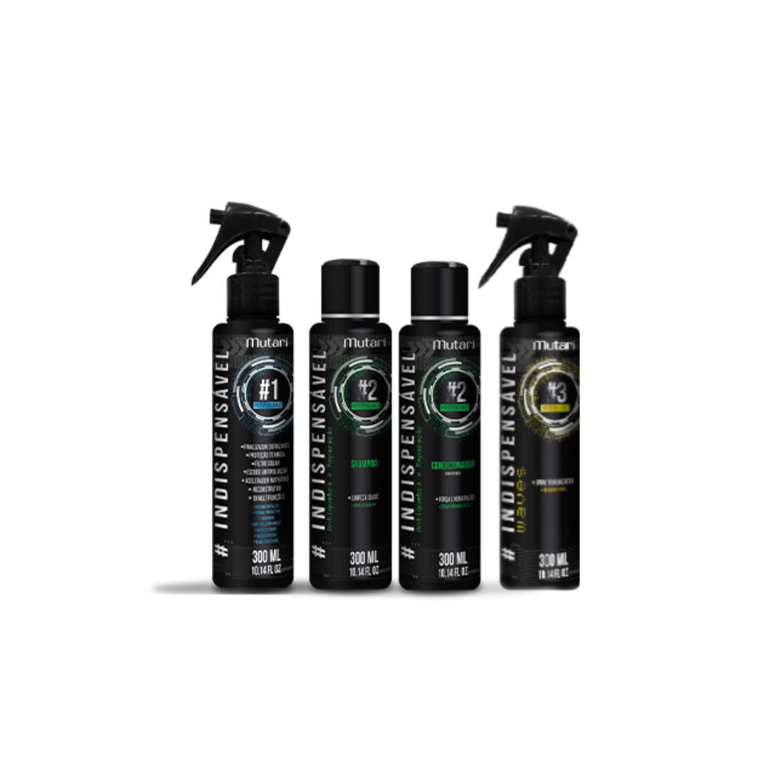 Mutari Indispensável Kit de traitement de restauration capillaire 4x 300 ml / 4x