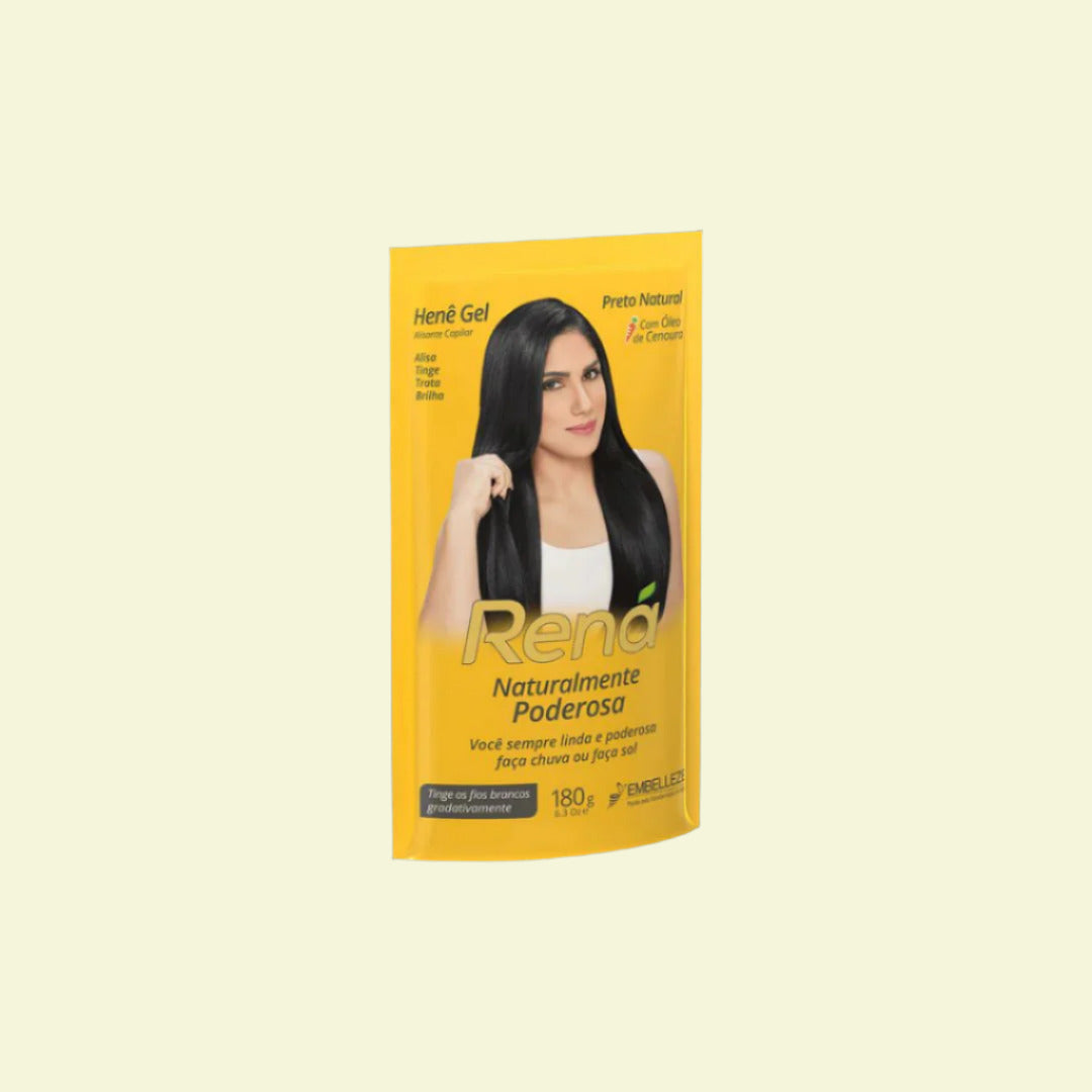 Lot de 5 Semprebella Hene Coloration Cheveux Naturelle Noire Lissante 180g Embelleze