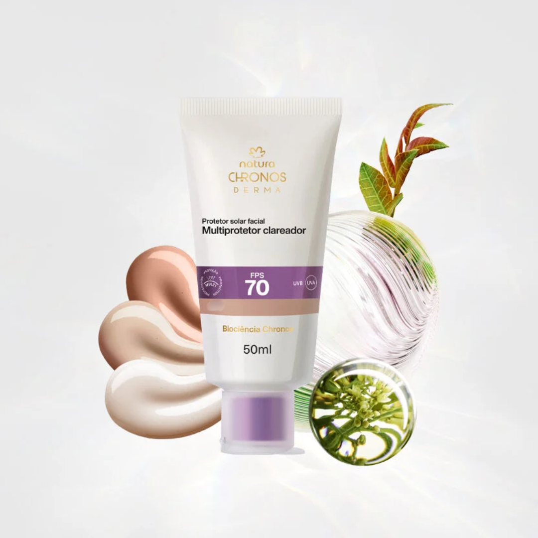 Chronos Derma SPF 70 Dark Spot Correcting Sunscreen Shade 1 50ml Natura