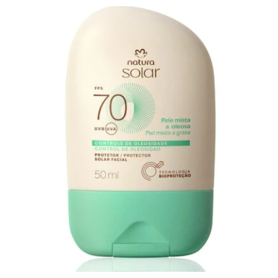 Solar SPF 70 Facial Sunscreen Combination to Oily Skin 50ml Natura