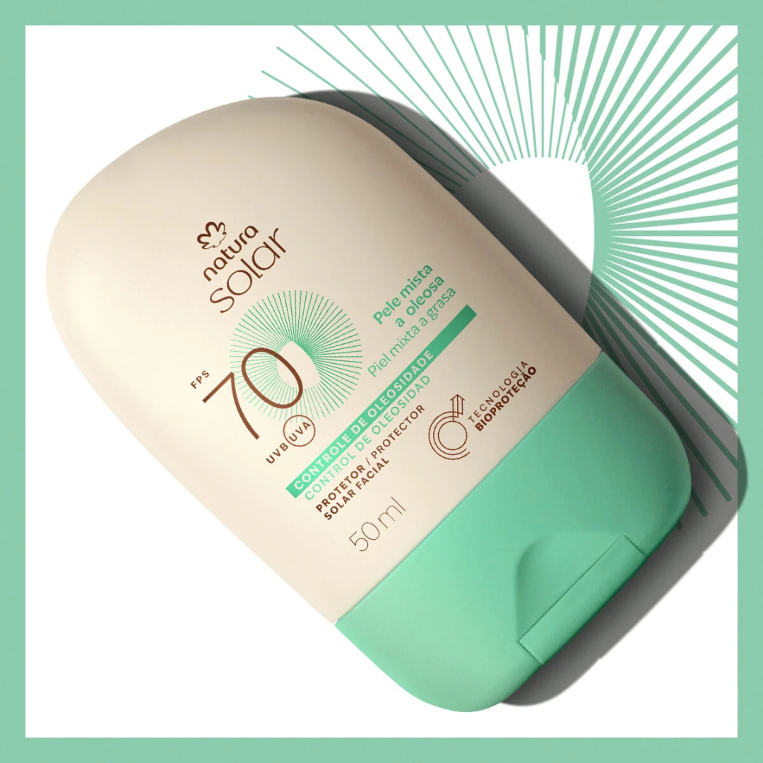 Solar SPF 70 Facial Sunscreen Combination to Oily Skin 50ml Natura