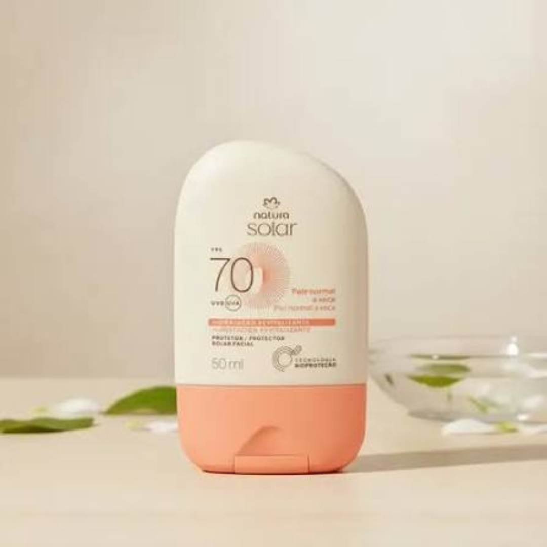 Solar SPF 70 Facial Sunscreen for Normal to Dry Skin 50ml Natura