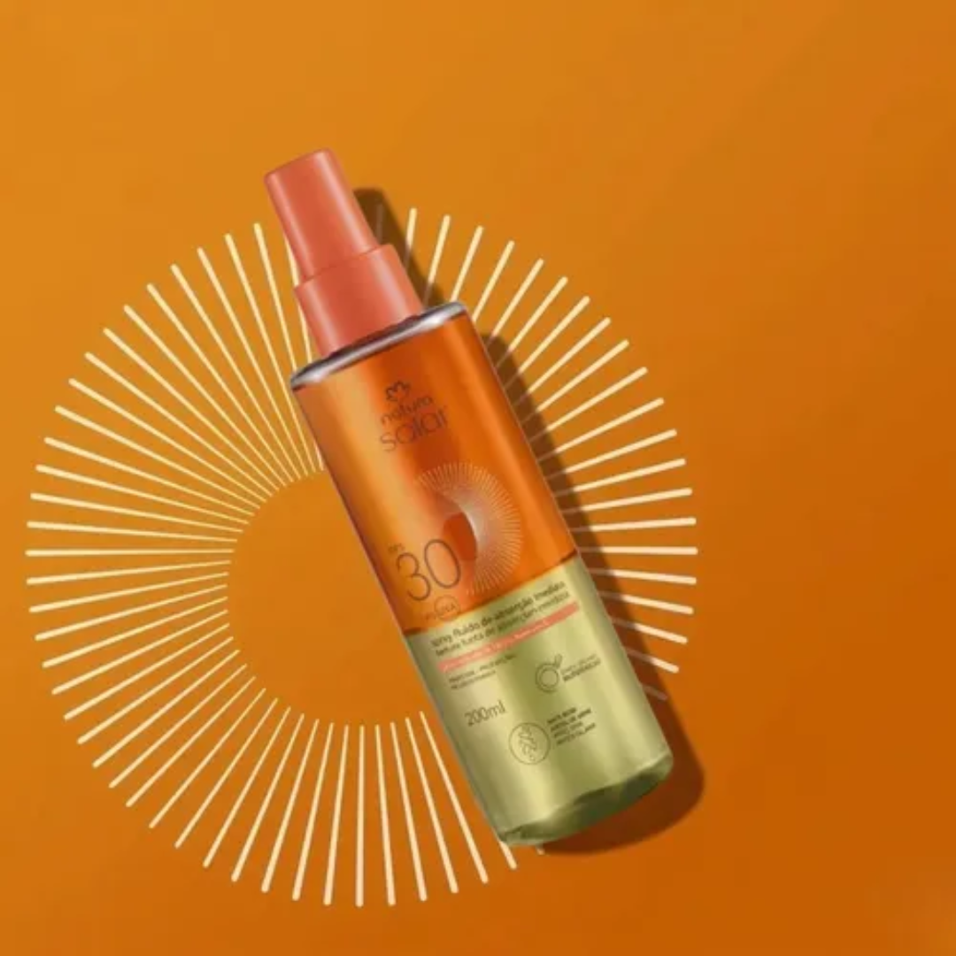 Solar SPF 30 Bi-Phase Body Sunscreen Spray Skin Care 200ml Natura