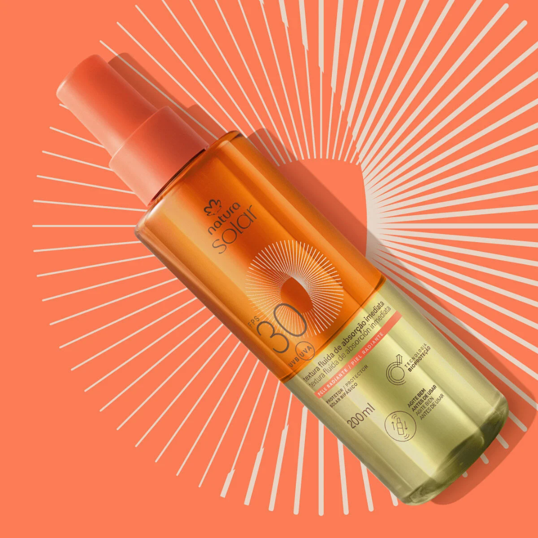 Solar SPF 30 Bi-Phase Body Sunscreen Spray Skin Care 200ml Natura