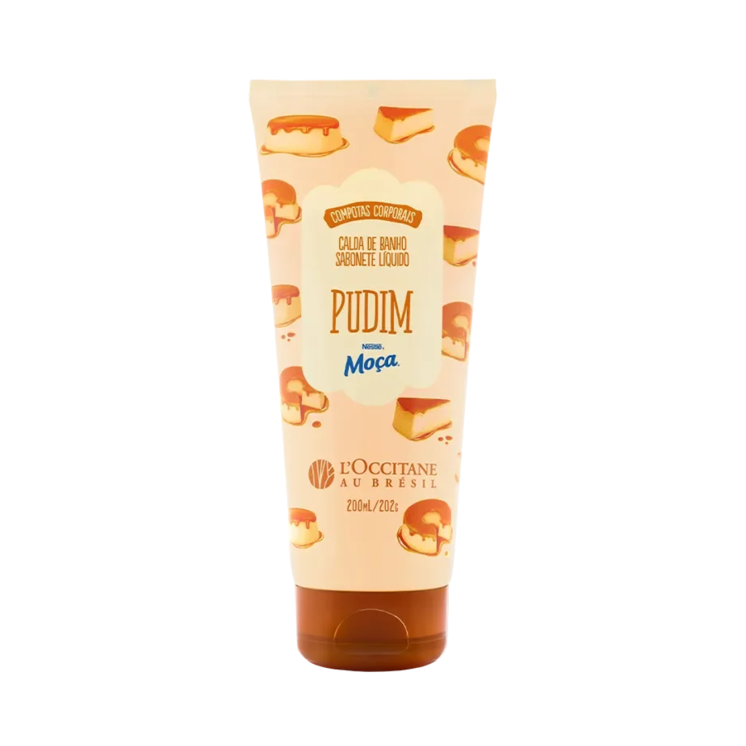 Pudim Caramel Syrup Sweet Liquid Body Soap 200ml L'Occitane au Brésil