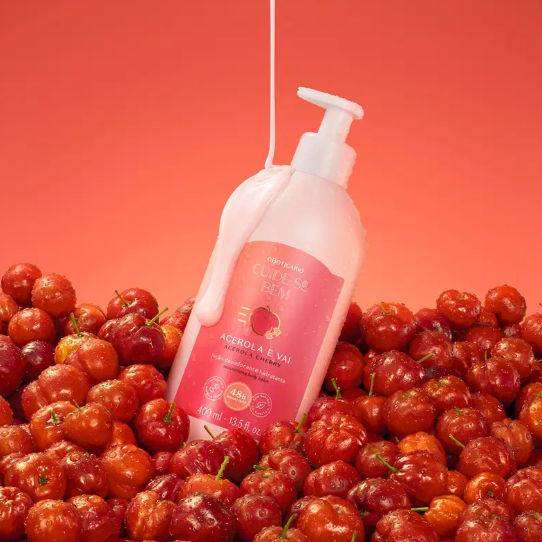 Cuide-se Bem Acerola e Vai Moisturizing Body Fruity Lotion 400ml O Boticário