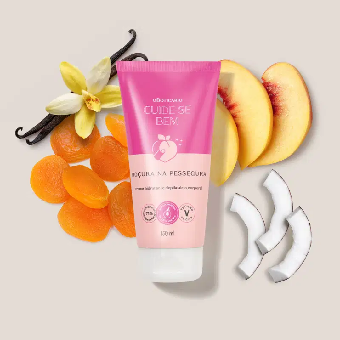 Cuide-se Bem Doçura na Pessegura Body Hair Removal Cream 150ml O Boticário