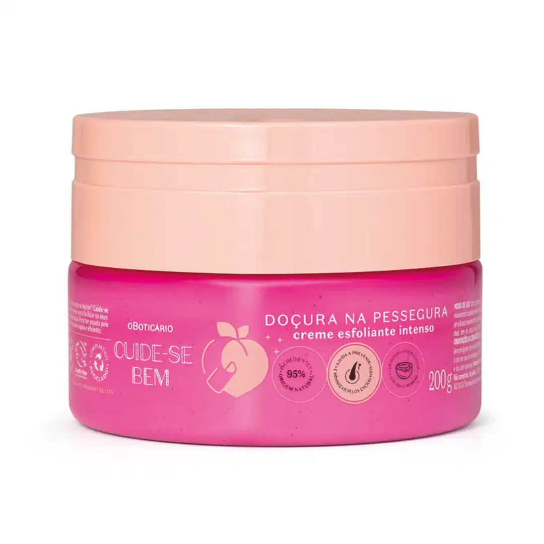 Cuide-se Bem Doçura na Pessegura Body Exfoliating Cream 200g O Boticário