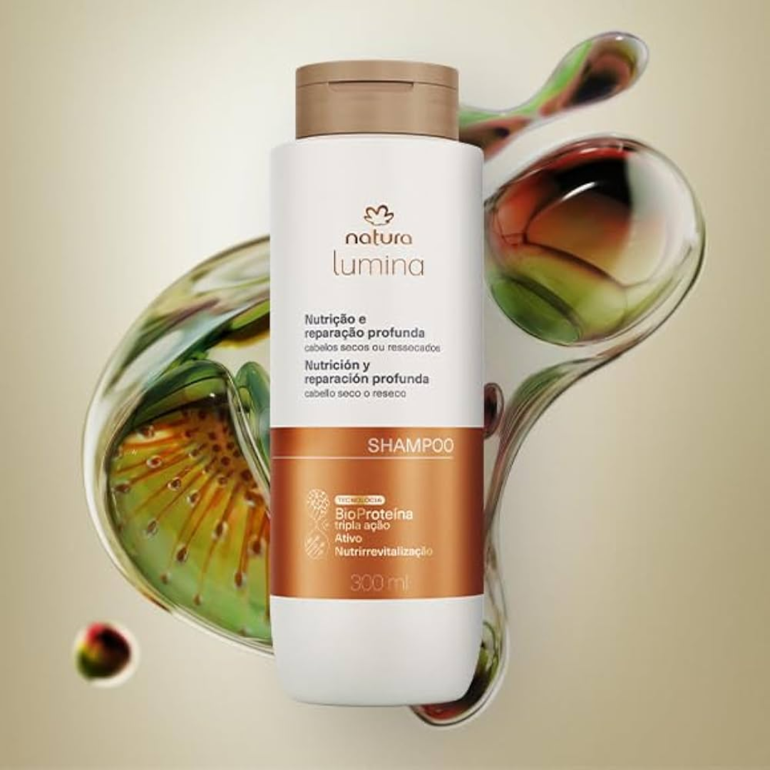 Lumina Nutrição e Reparação Nutritious Shampoo Dry Hair 300ml Natura