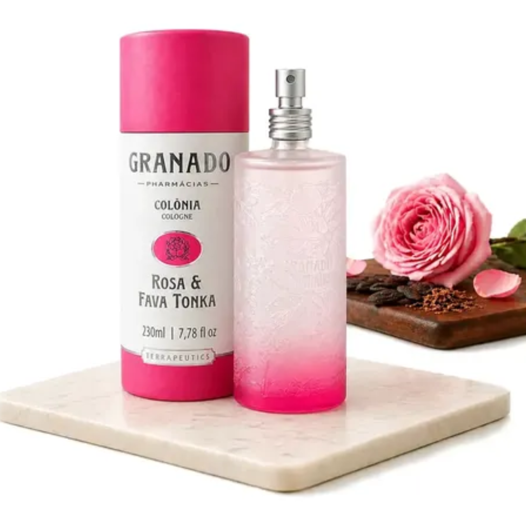 Rosa & Tonka Bean Body Cologne Floral Amber Gourmand Granado 230ml