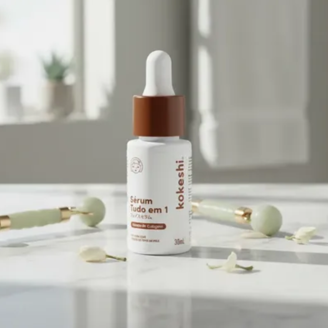 Tudo em 1 Anti-Aging Facial Serum Hyaluronic Acid & Retinol 30ml Kokeshi