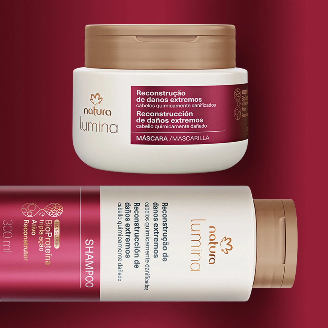 Reconstrção de Danos Natura Lumina Extreme Damage Repair Hair Care Kit