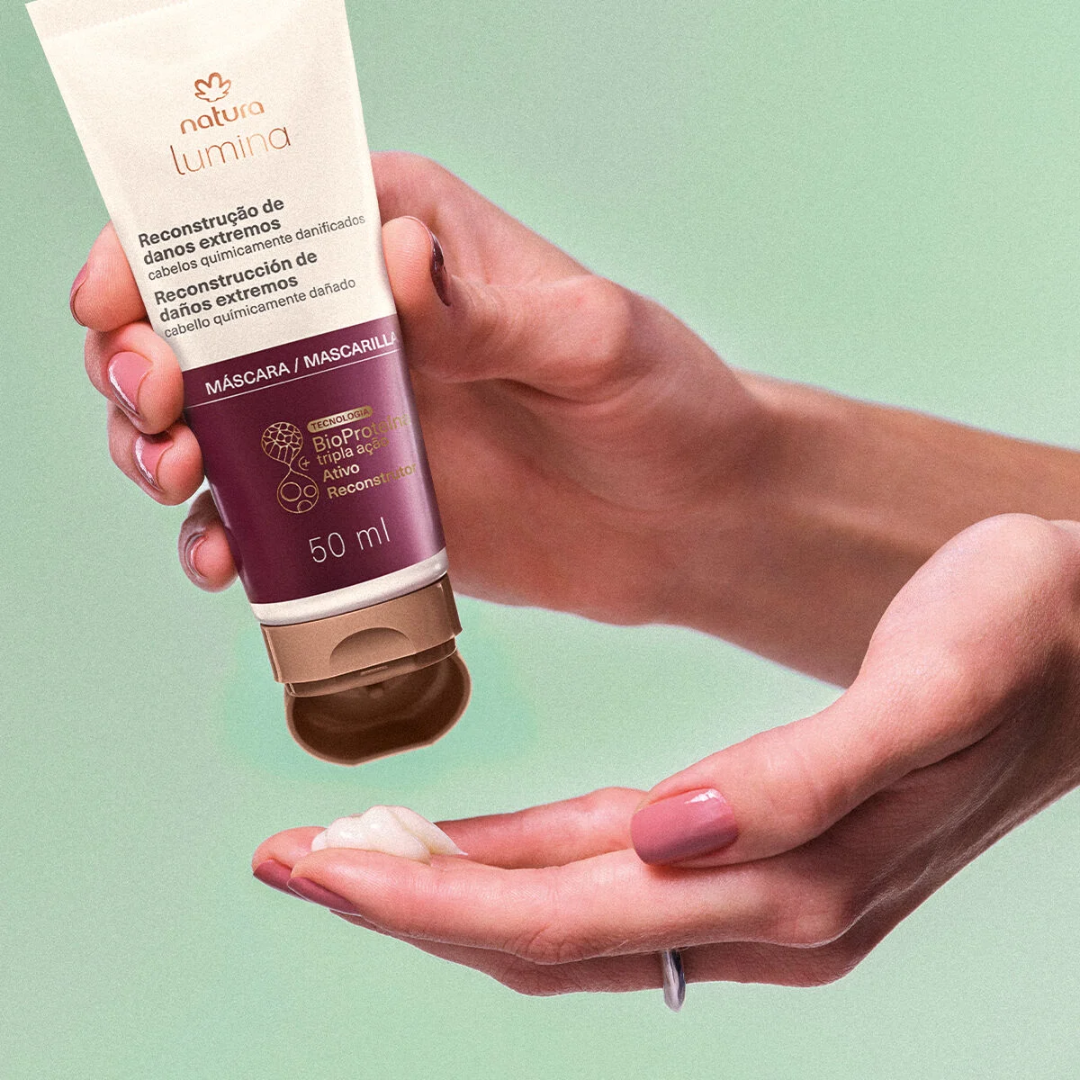 Lumina Reconstrução de Danos Damage Repair Hair Mask Hair 50ml Natura