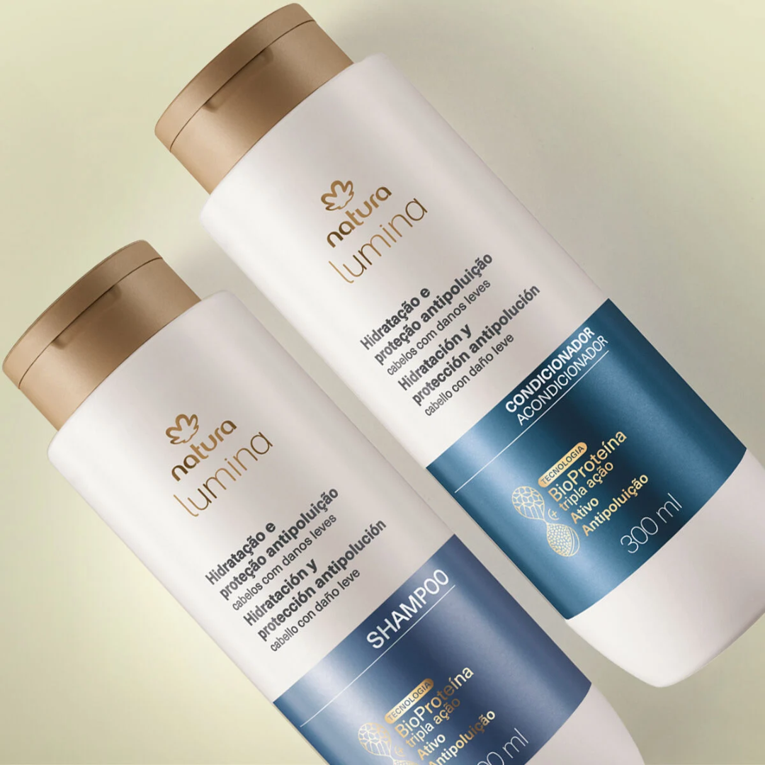 Lumina Hidratação Antipoluição Anti-Pollution Hair Care Set Kit Natura