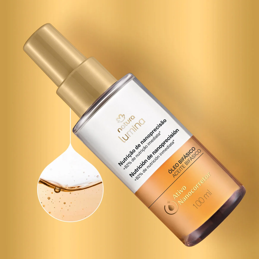 Lumina Biphasic Hair Oil for Split Ends & Deep Nourishment 100ml Natura