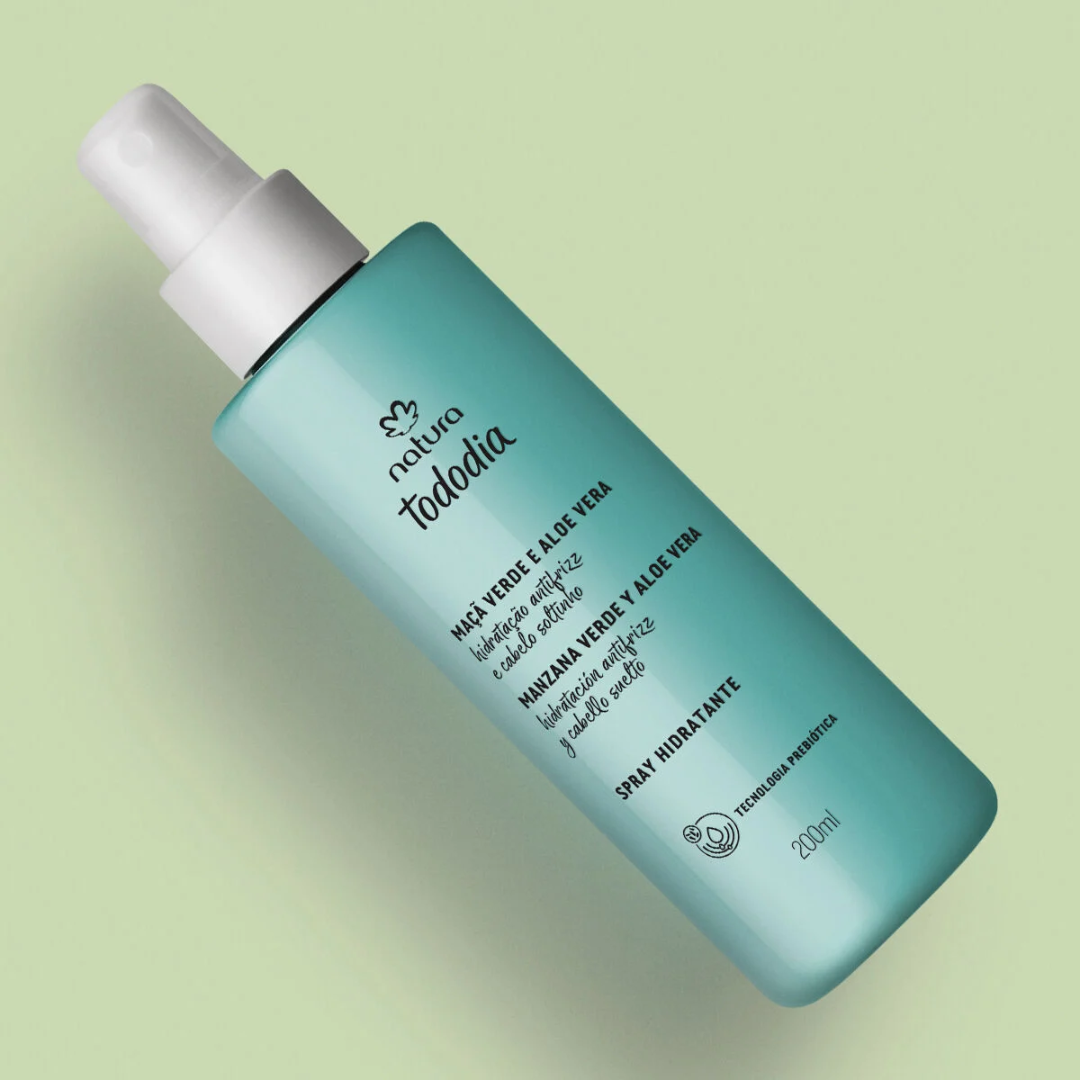 Tododia Maça Verde Babosa Aloe Vera Moisturizing Hair Spray 200ml Natura