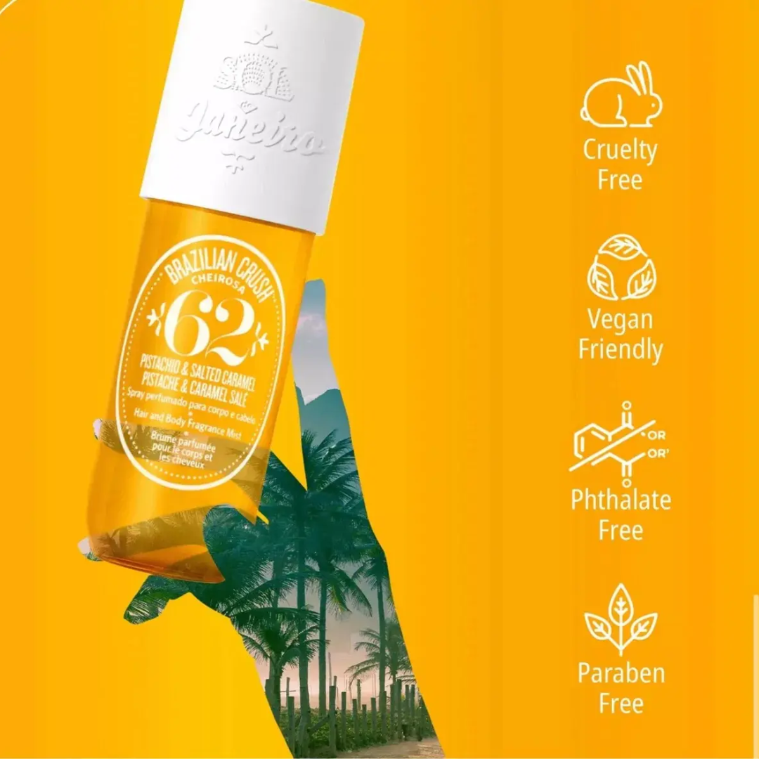 Caramelo Cheirosa 62 Hair & Body Mist Pistachio & Caramel 240ml Sol de Janeiro