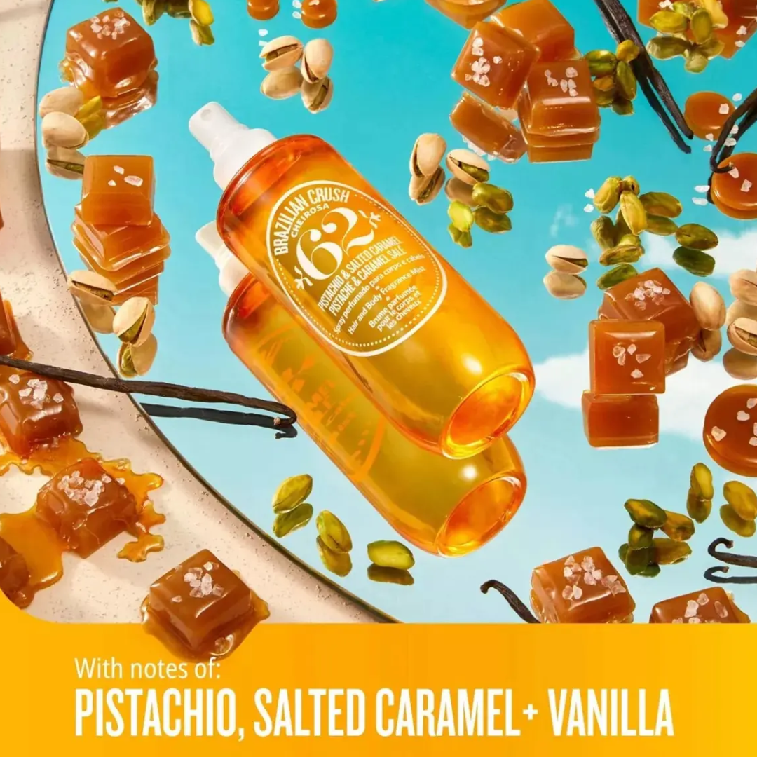 Caramelo Cheirosa 62 Hair & Body Mist Pistachio & Caramel 240ml Sol de Janeiro