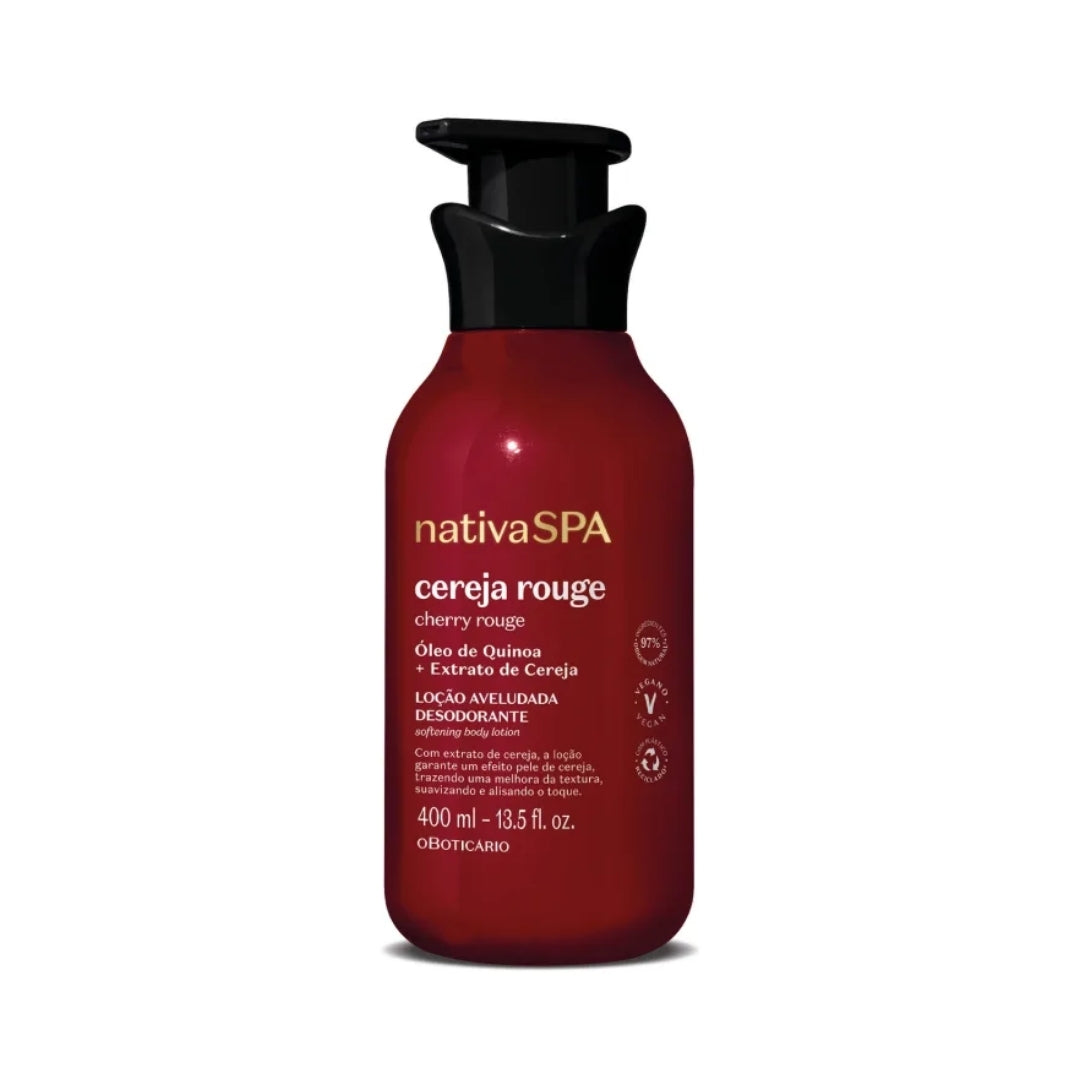 Cereja Cherry Rouge Velvety Deodorant Body Lotion 400ml O Boticário