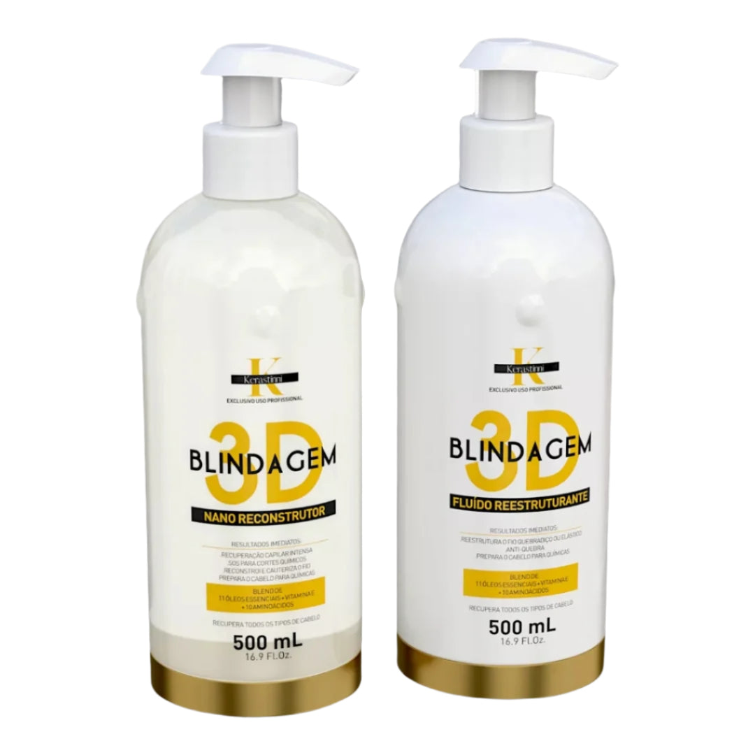 3D Shielding Nano Reconstructor Hair Alignment Kit 2x 500ml Kerastinni