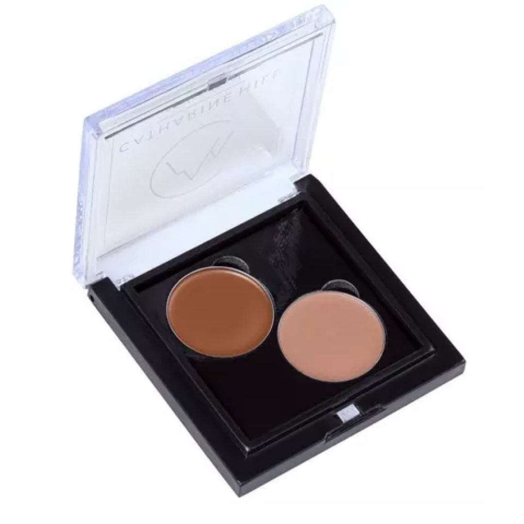 Creamy Eyebrow Shadow Duo Paste Color Brown Makeup 2ml 4g Catharine Hill
