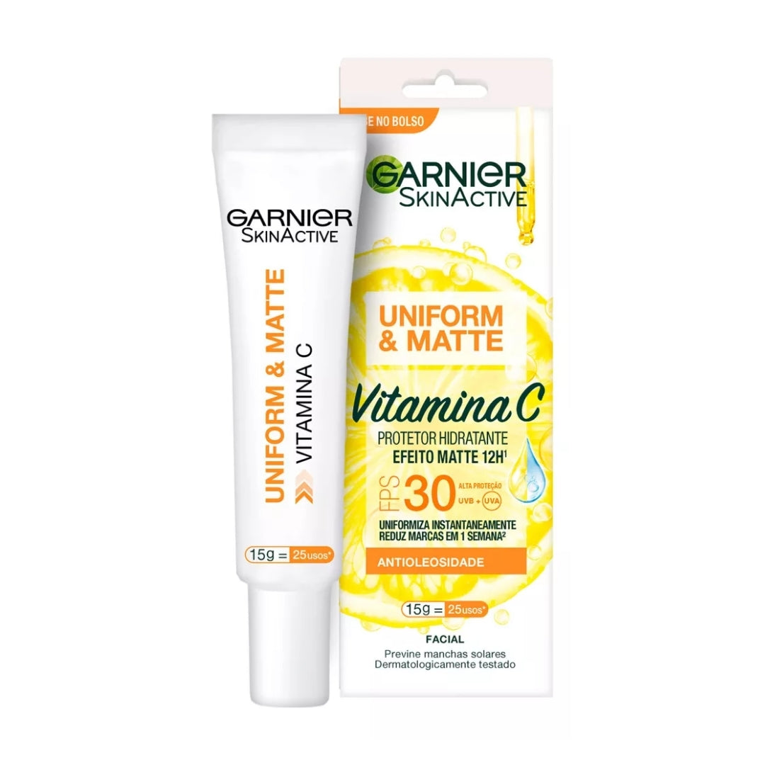 Vitamin C Facial Moisturizing Sunscreen SPF 30 Oily Sensitive Skin 15g Garnier