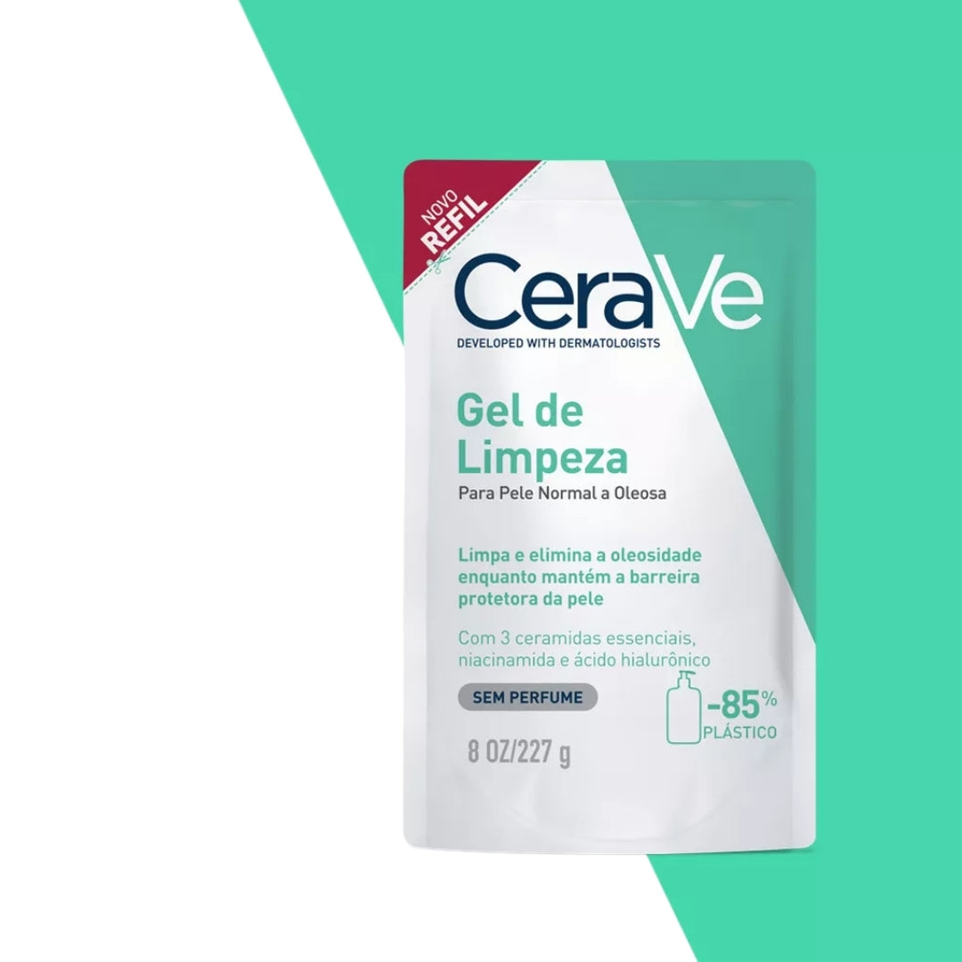 Facial Cleansing Gel Refill Normal Dry Skin Day / Night Daily Care 227g Cerave