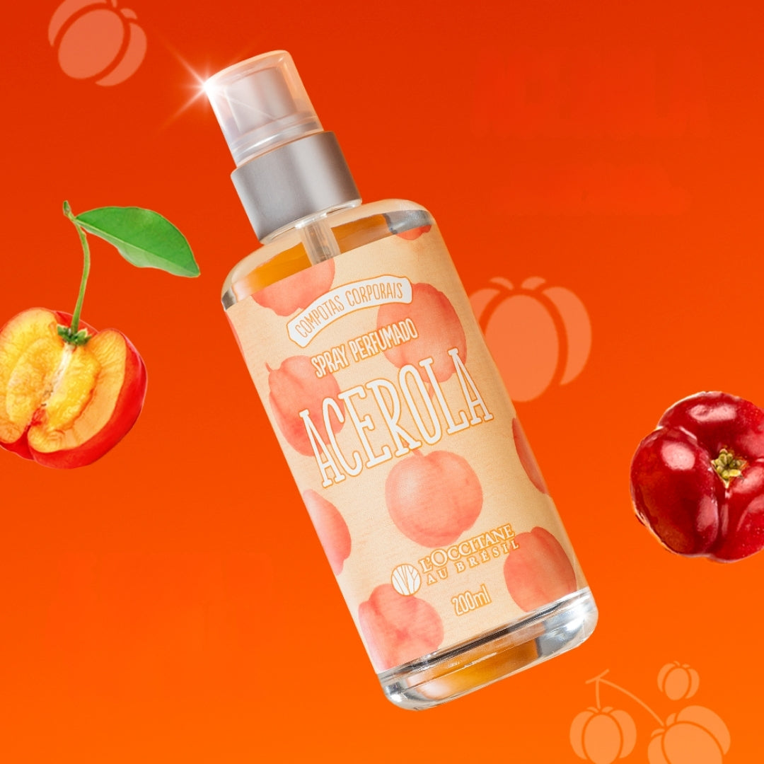 Acerola Deo Cologne Spray Body Splash Fresh Fragance 200ml L'occitane Perfume
