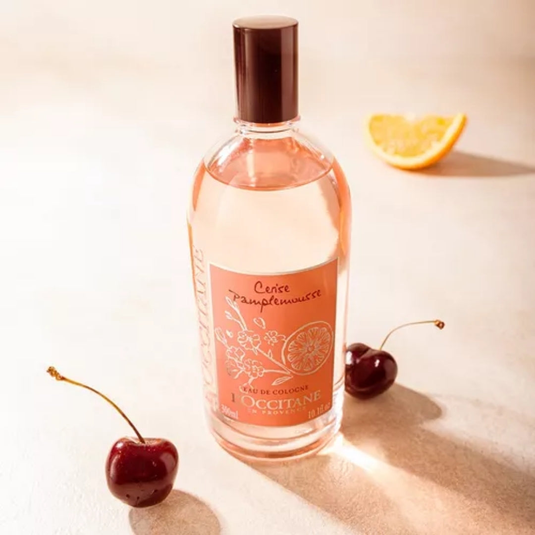 Provence Cherry Grapefruit Woody Floral Citrus Deo Cologne 300ml L'occitane Perfume
