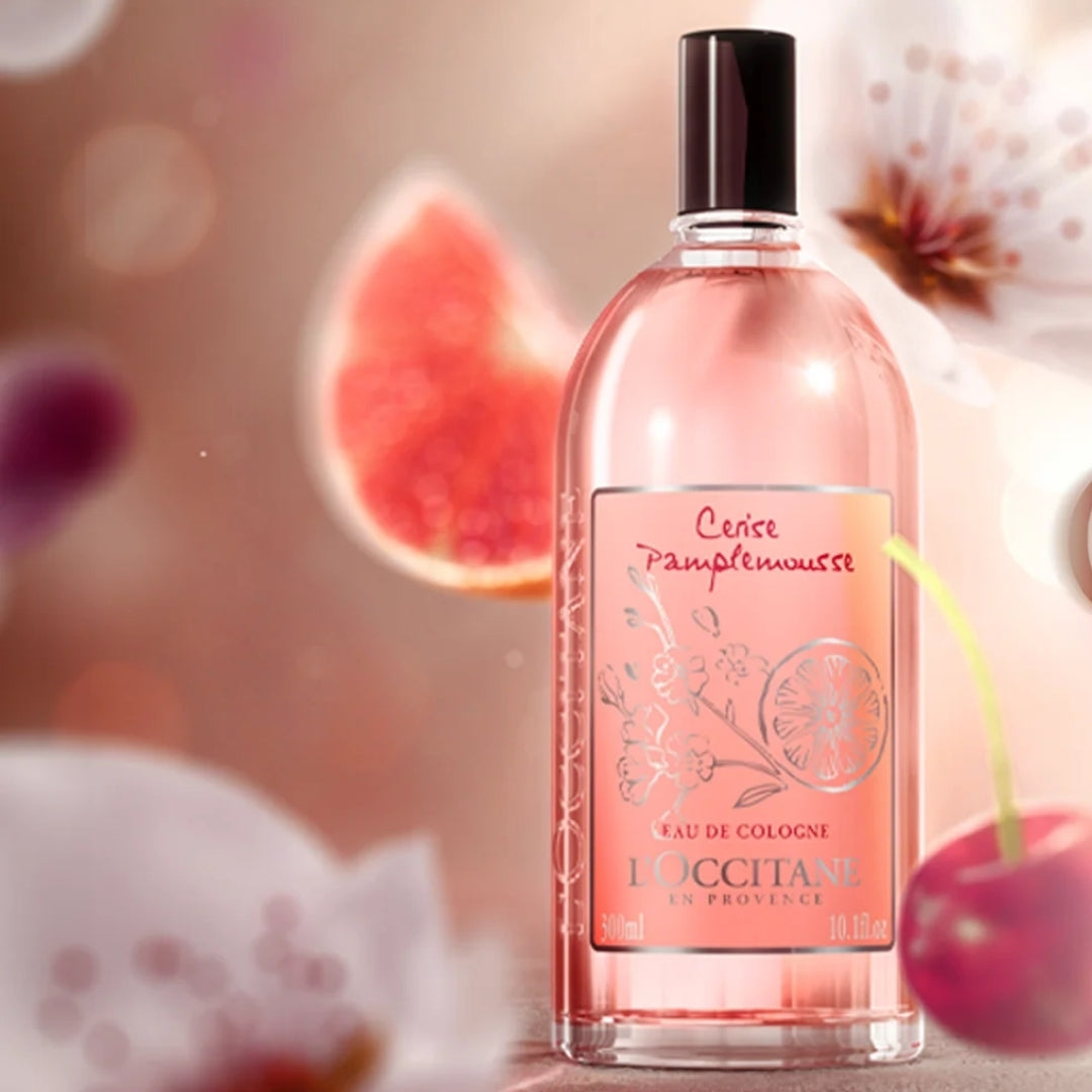 Provence Cherry Grapefruit Woody Floral Citrus Deo Cologne 300ml L'occitane Perfume