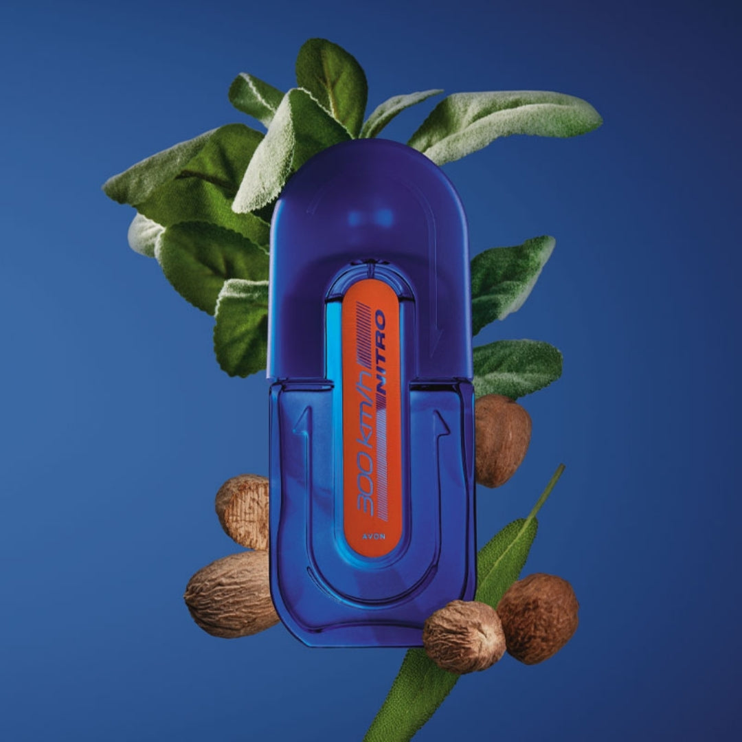 Perfume 300km/h Nitro Deo Cologne Fresh Woody Fragance 100ml Avon