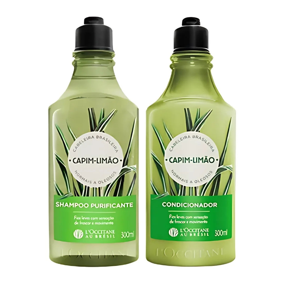 Lemongrass Home Care Normal / Oily Hair Treatment Kit 2x 300ml L'occitane