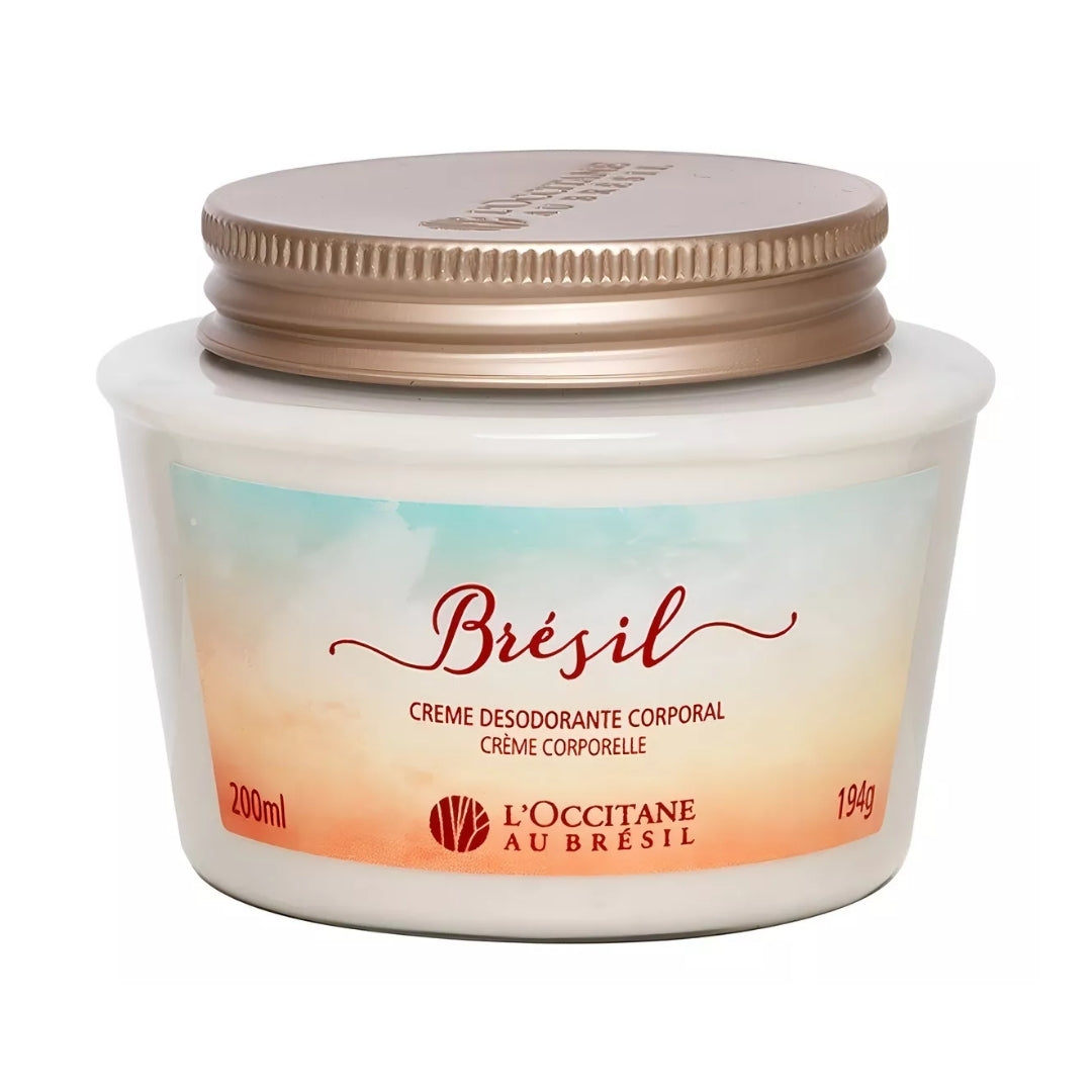 Brésil Body Deodorant Velvety Perfumed Moisturizing Cream 200ml L'occitane