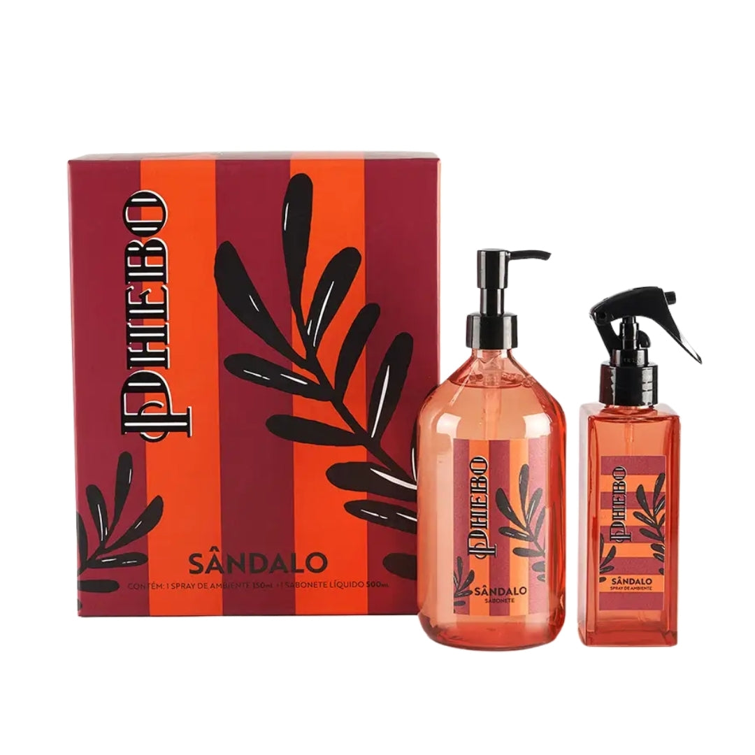 Phebo Sandalo Home Fragance Room Spray + Liquid Body Soap Kit Granado