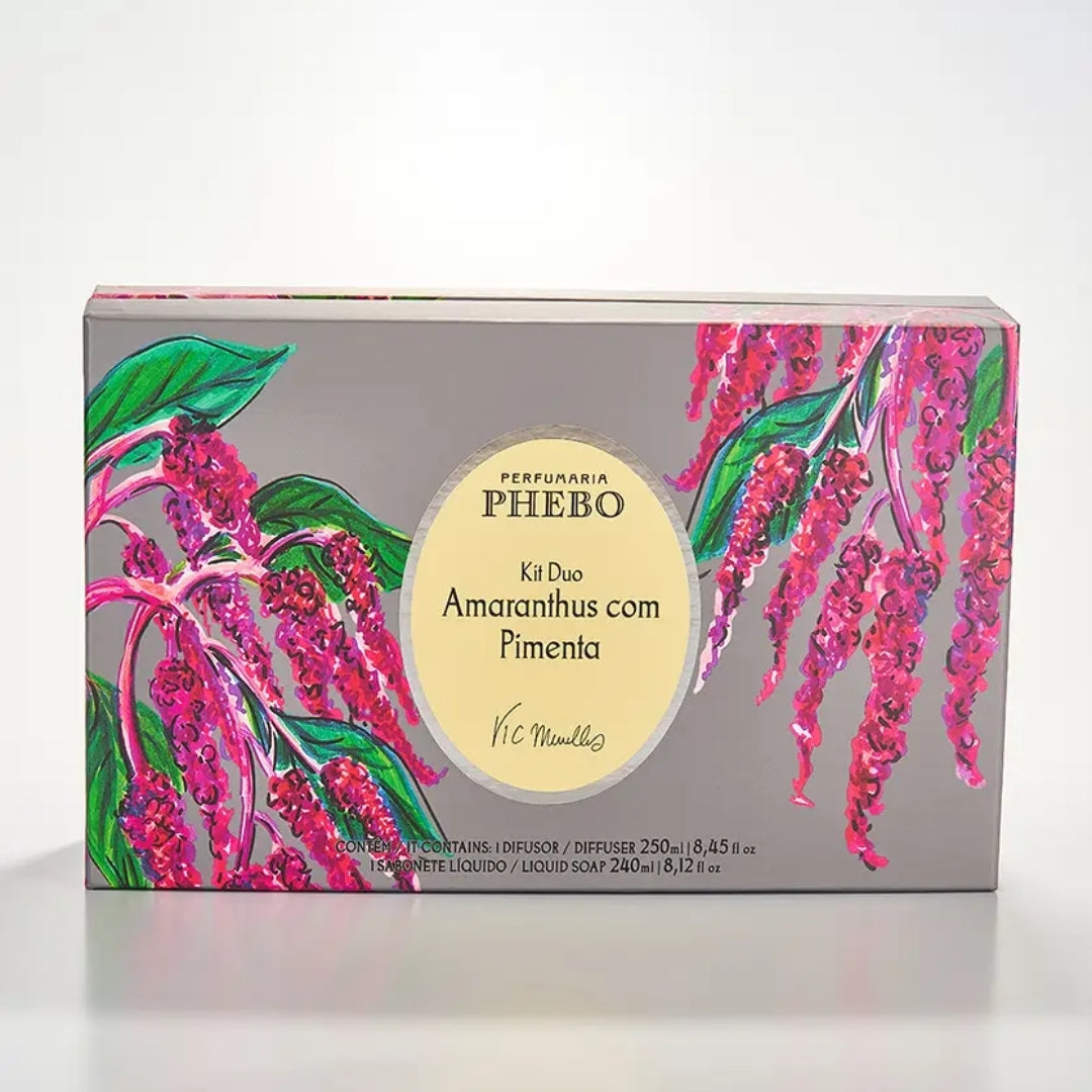 Amaranthus Pepper Home Fragance Room Diffuser + Liquid Body Soap Kit Granado