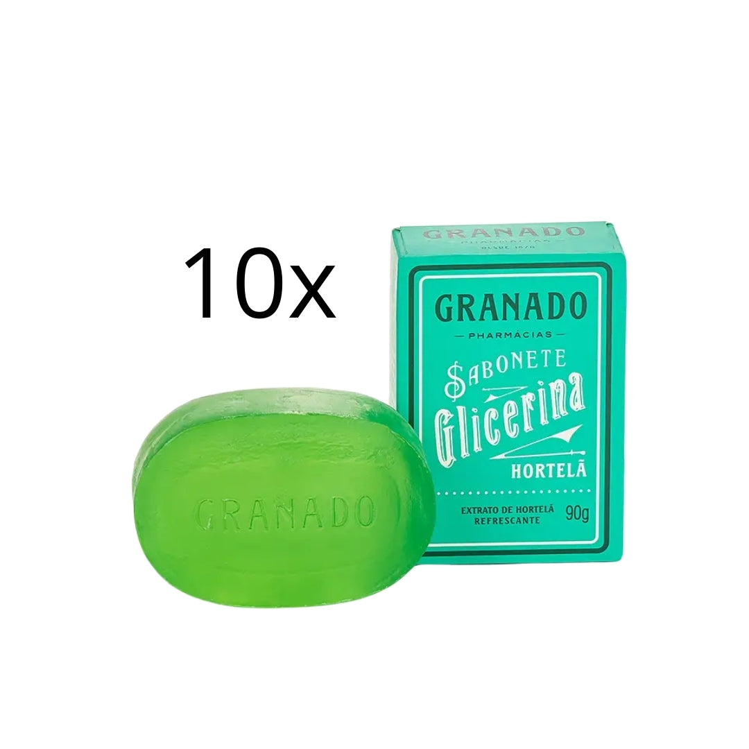 Lot ot 10 Glycerin Mint Bar Soap Skin Care Fresh Fragance 90g Granado