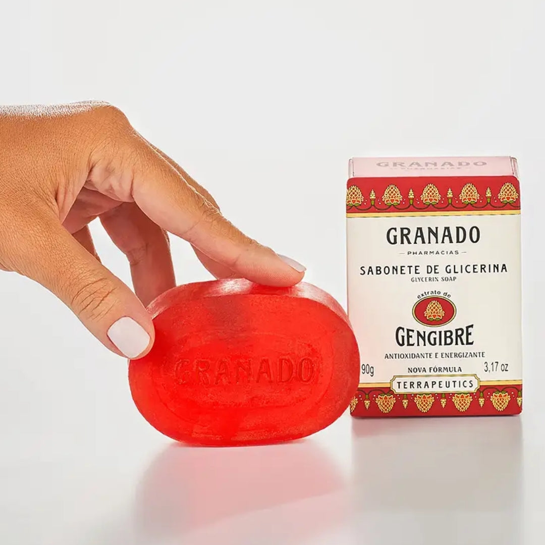 Lot of 10 Glycerin Ginger Bar Soap Skin Fragance 90g Granado