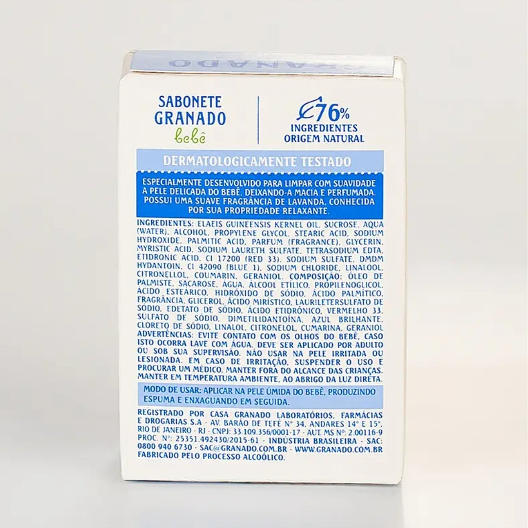 Lot of 10 Glycerin Lavender Baby Vegan Bar Soap 90g Granado