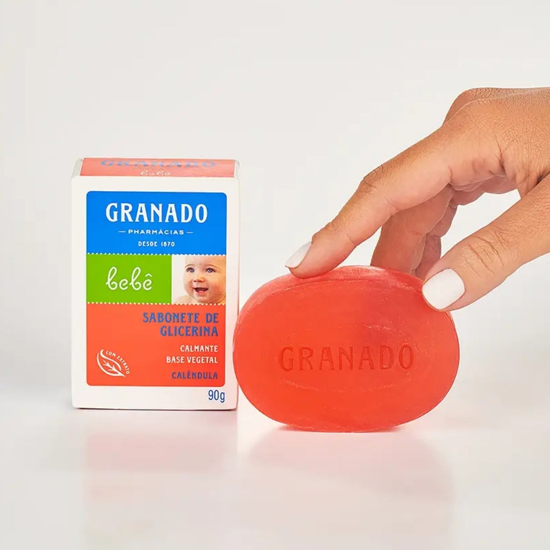 Lot of 10 Glycerin Calendula Baby Vegan Delicate Skin Bar Soap 90g Granado