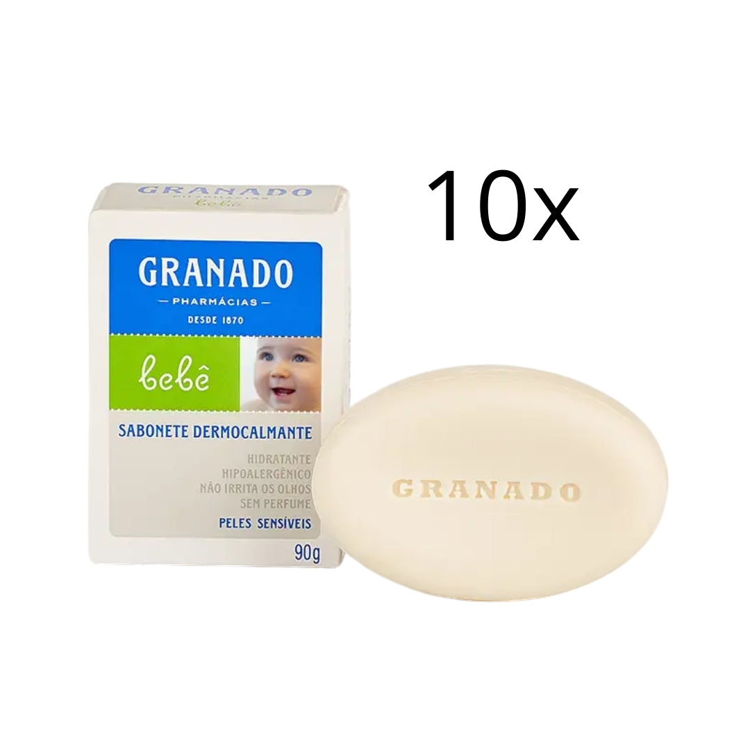 Lot of 10 Baby Sensitive Skin Hypoallergenic Vegan Bar Soap 90g Granado