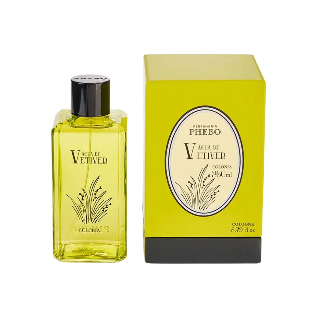 Phebo Agua de Vetiver Deo Cologne Woody Floral Fragance 260ml Granado Perfume